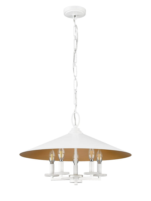 Z-Lite 1953-22MW Five Light Pendant, Matte White