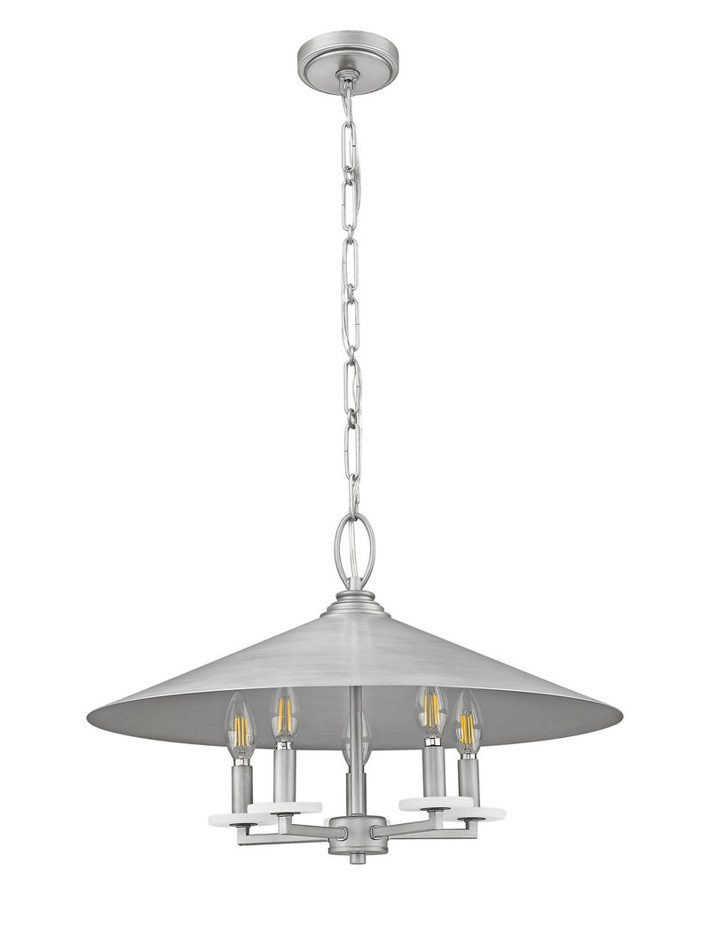 Z-Lite 1953-22SPT Five Light Pendant, Signature Pewter