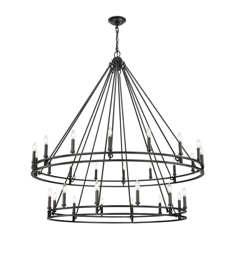 Z-Lite 4005-28MB 28 Light Chandelier, Matte Black