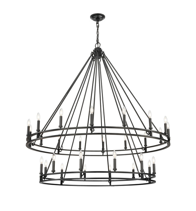 Z-Lite 4005-28MB 28 Light Chandelier, Matte Black