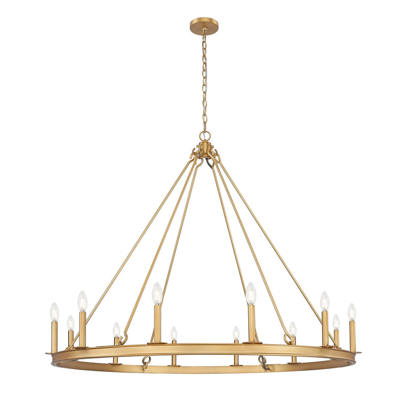 Z-Lite 482R-12RB 12 Light Chandelier, Rubbed Brass