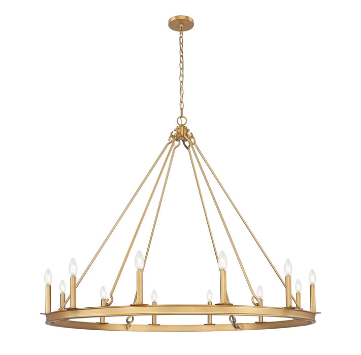 Z-Lite 482R-12RB 12 Light Chandelier, Rubbed Brass