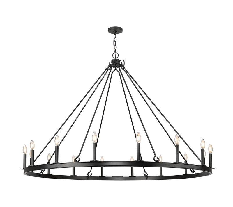 Z-Lite 482R-16MB 16 Light Chandelier, Matte Black