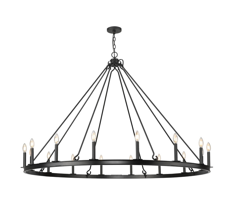 Z-Lite 482R-16MB 16 Light Chandelier, Matte Black