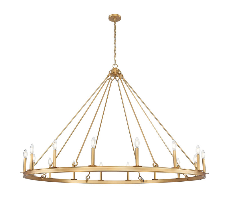 Z-Lite 482R-16RB 16 Light Chandelier, Rubbed Brass