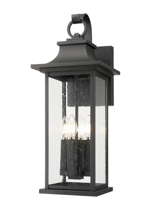 Z-Lite 5017B-BK Four Light Outdoor Wall Light, Black