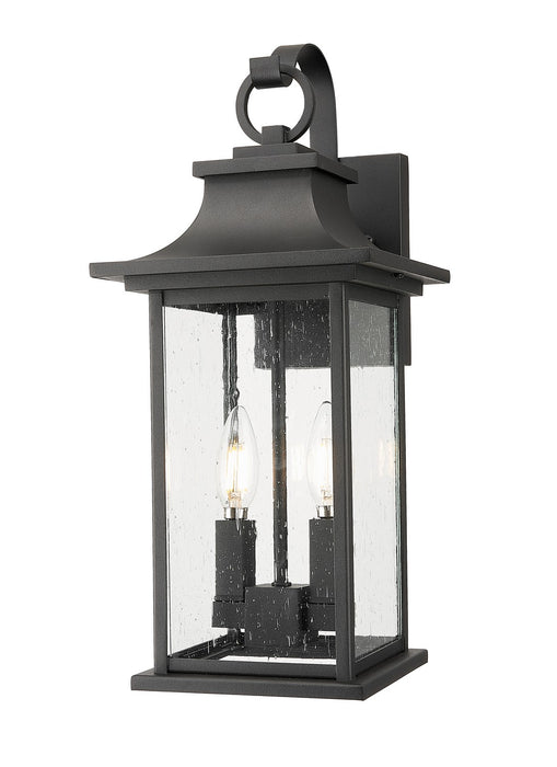 Z-Lite 5017M-BK Two Light Outdoor Wall Sconce, Black