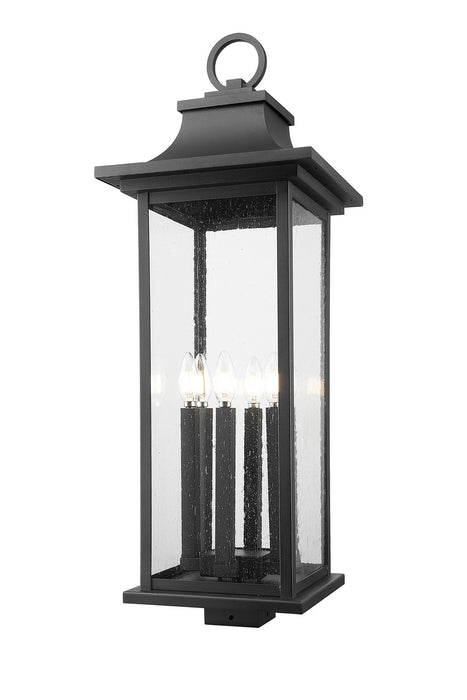 Z-Lite 5017PHXLS-BK Six Light Outdoor Post Mount Fixture, Black