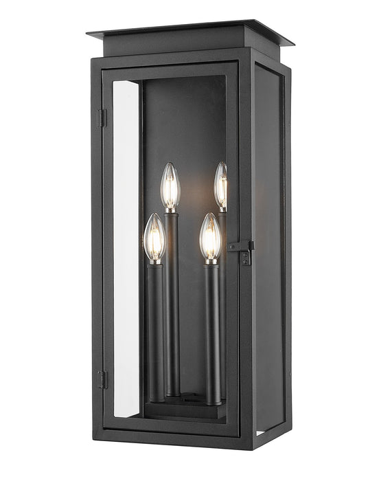 Z-Lite 5018B-BK Four Light Outdoor Wall Light, Black