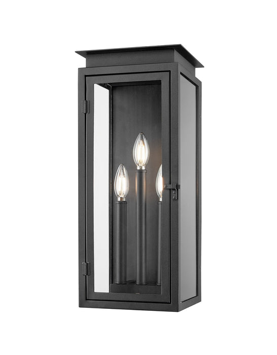 Z-Lite 5018M-BK Three Light Outdoor Wall Light, Black
