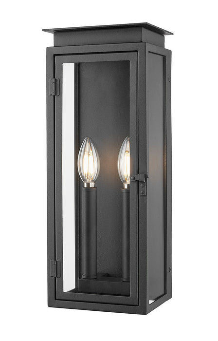 Z-Lite 5018S-BK Two Light Outdoor Wall Sconce, Black