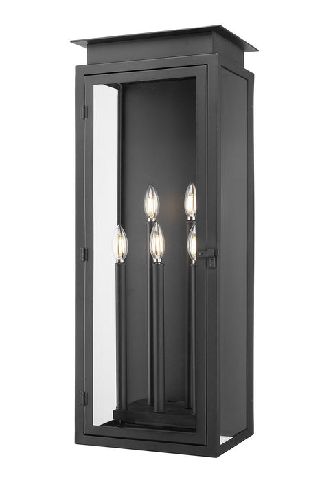 Z-Lite 5018XL-BK Five Light Outdoor Wall Light, Black