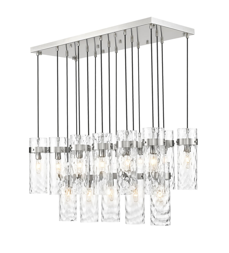 Z-Lite 7002P5-17L-BN 17 Light Linear Chandelier, Brushed Nickel