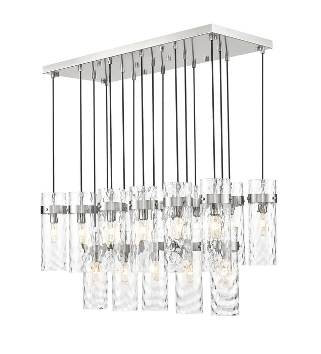 Z-Lite 7002P5-17L-BN 17 Light Linear Chandelier, Brushed Nickel