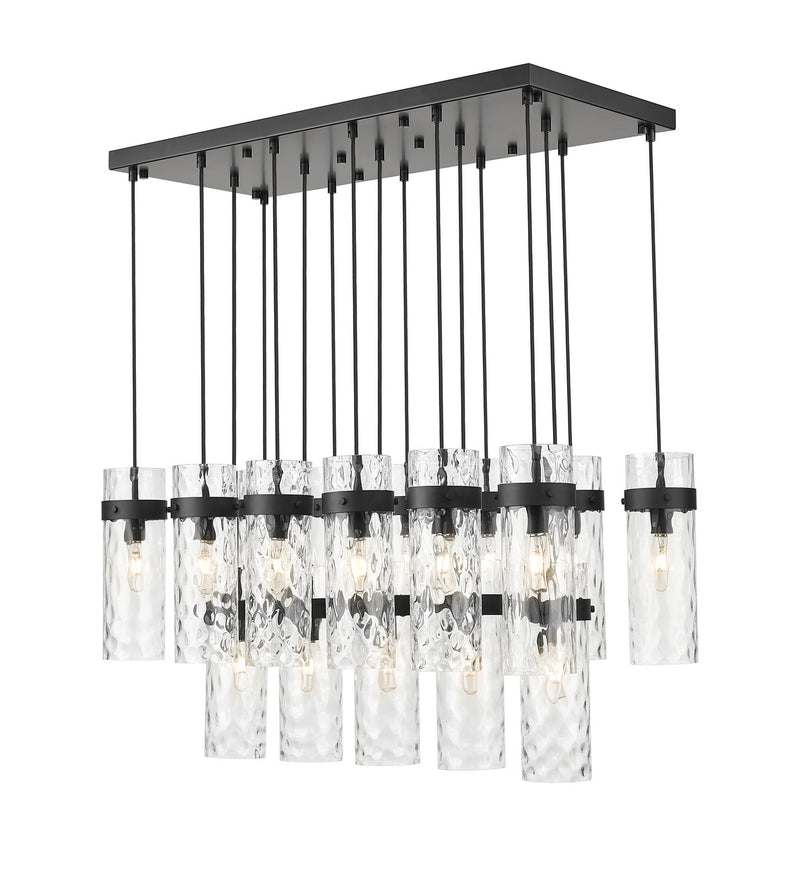 Z-Lite 7002P5-17L-MB 17 Light Linear Chandelier, Matte Black