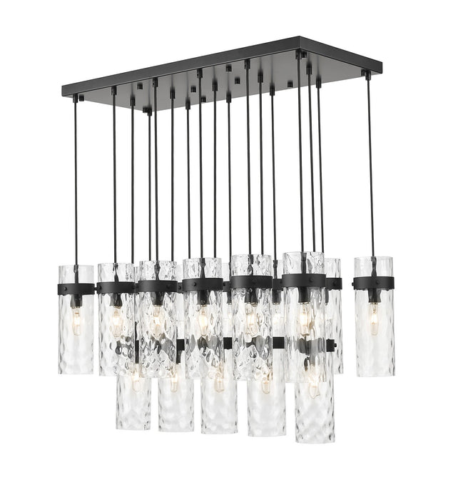 Z-Lite 7002P5-17L-MB 17 Light Linear Chandelier, Matte Black