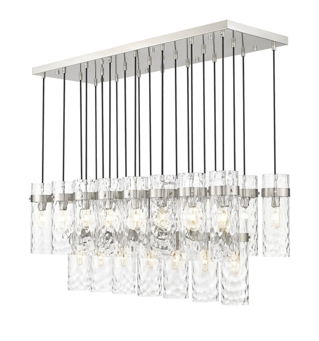 Z-Lite 7002P5-23L-BN 23 Light Linear Chandelier, Brushed Nickel
