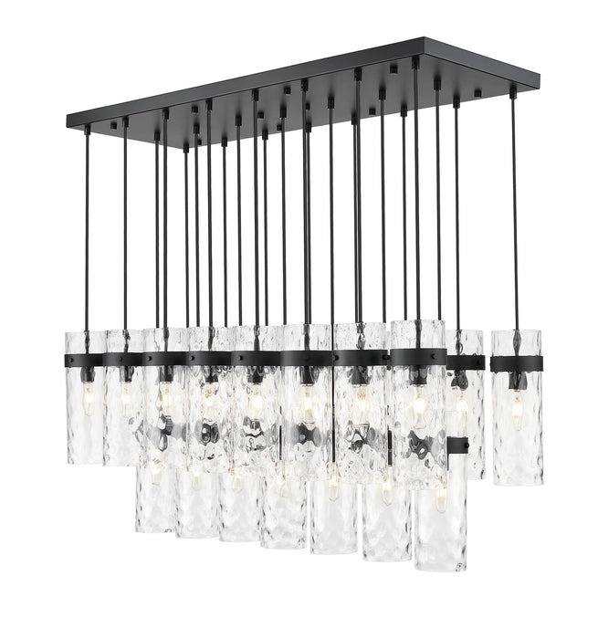 Z-Lite 7002P5-23L-MB 23 Light Linear Chandelier, Matte Black