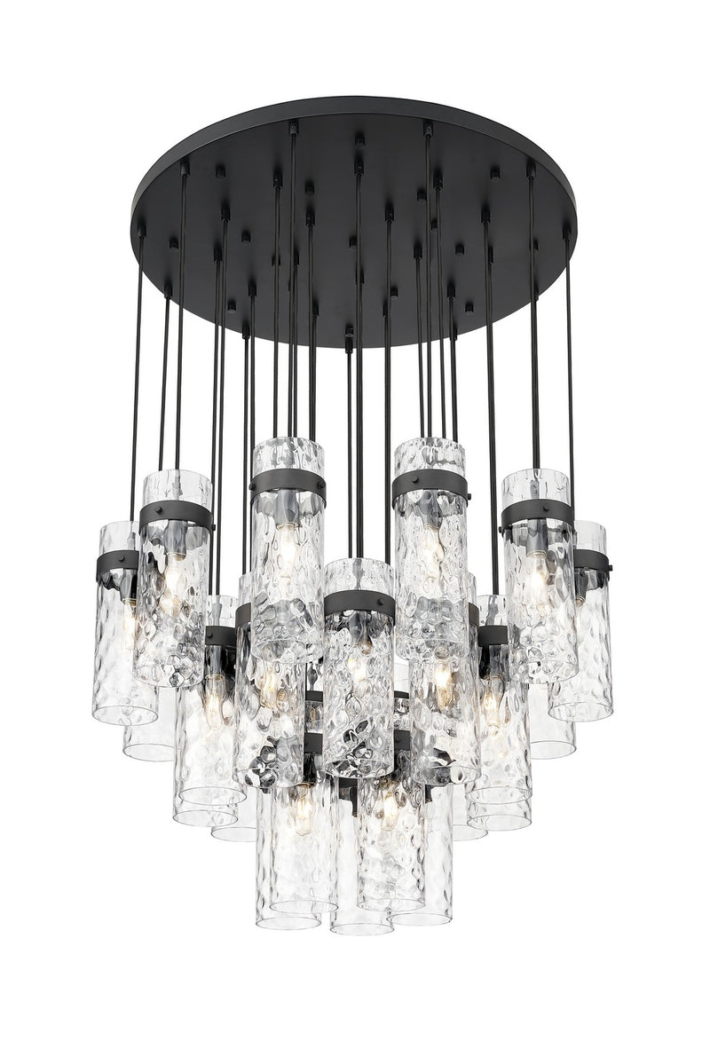 Z-Lite 7002P5-27R-MB 27 Light Chandelier, Matte Black