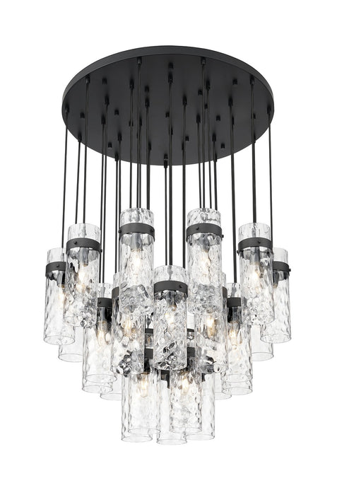 Z-Lite 7002P5-27R-MB 27 Light Chandelier, Matte Black