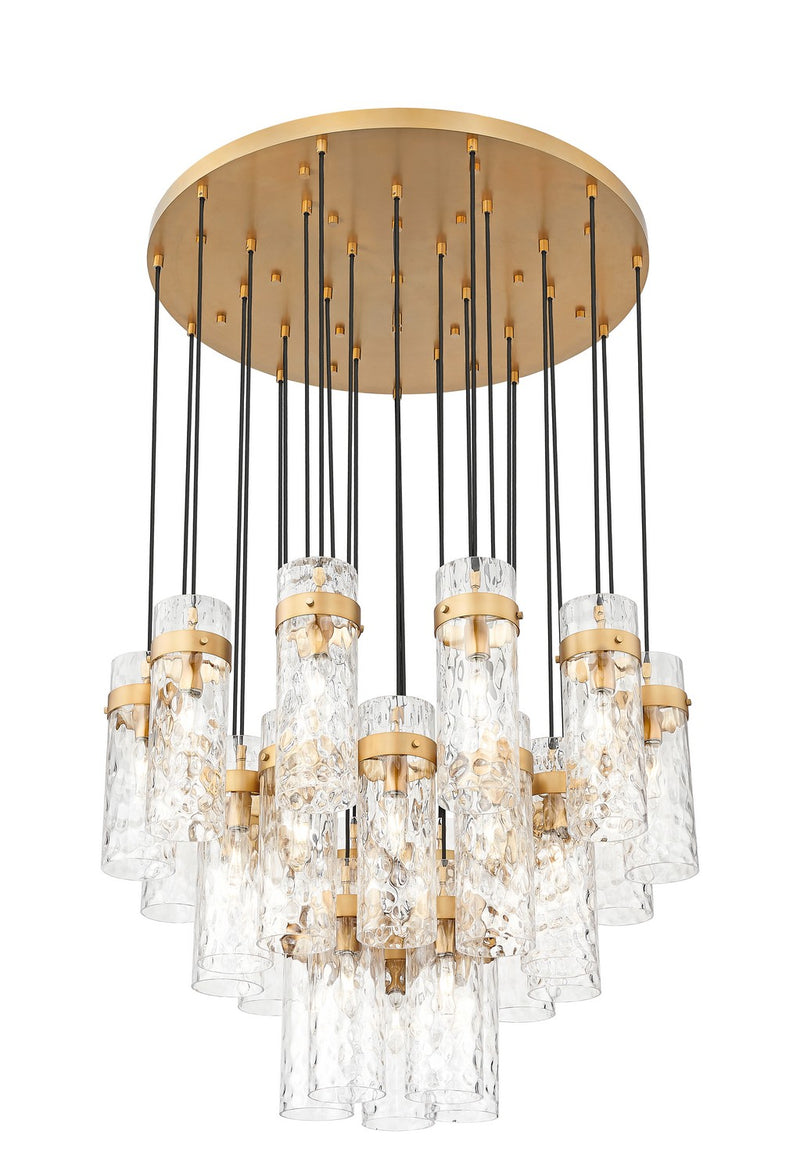 Z-Lite 7002P5-27R-RB 27 Light Chandelier, Rubbed Brass