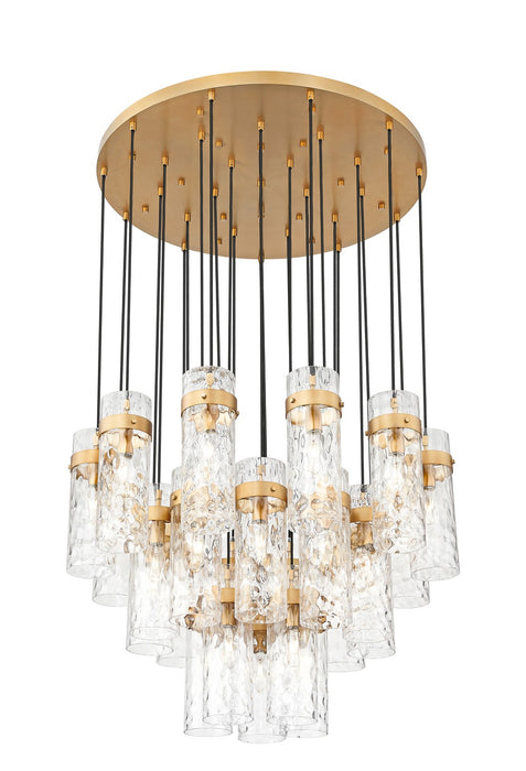 Z-Lite 7002P5-27R-RB 27 Light Chandelier, Rubbed Brass