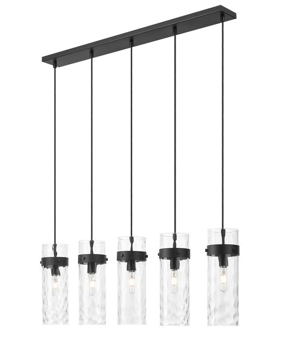 Z-Lite 7002P5-5L-MB Five Light Linear Chandelier, Matte Black
