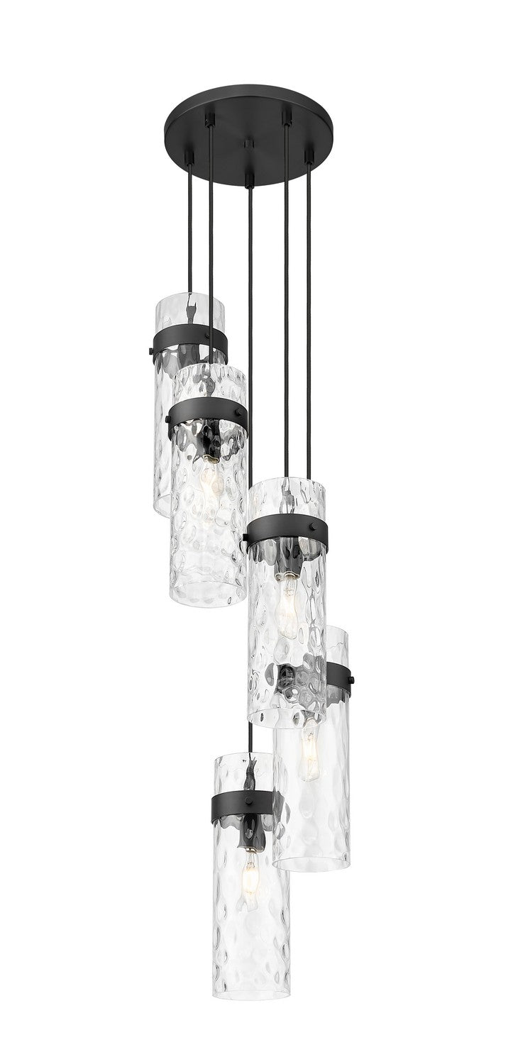 Z-Lite 7002P5-5R-MB Five Light Chandelier, Matte Black