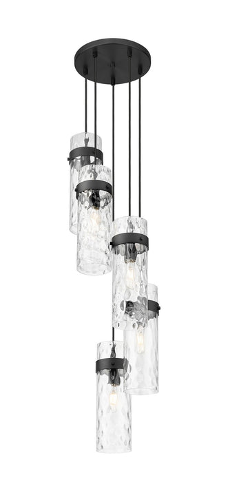 Z-Lite 7002P5-5R-MB Five Light Chandelier, Matte Black