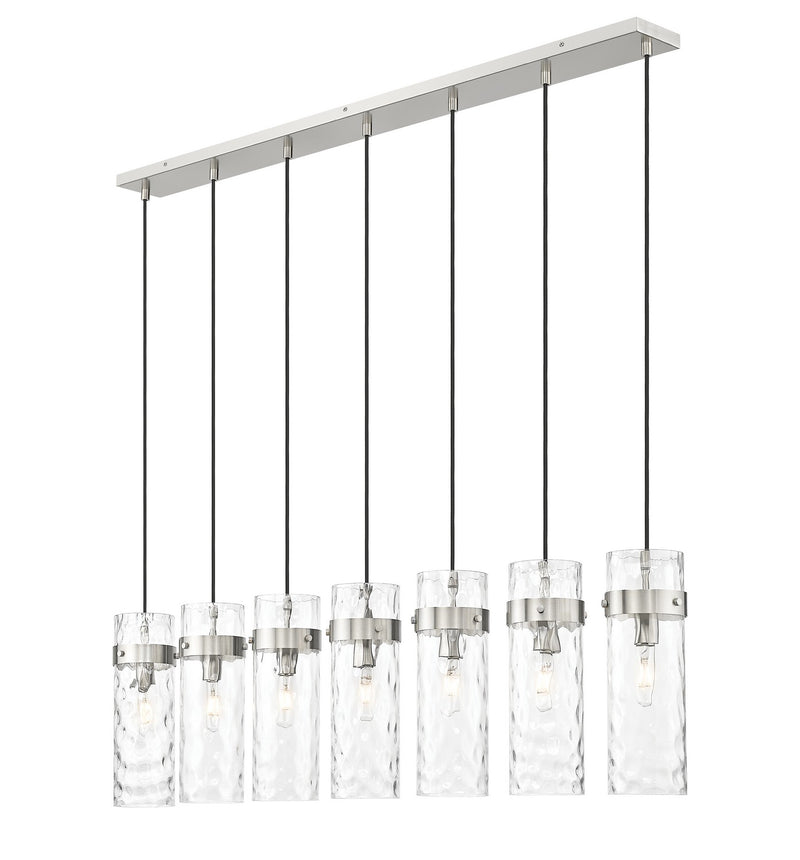 Z-Lite 7002P5-7L-BN Seven Light Linear Chandelier, Brushed Nickel