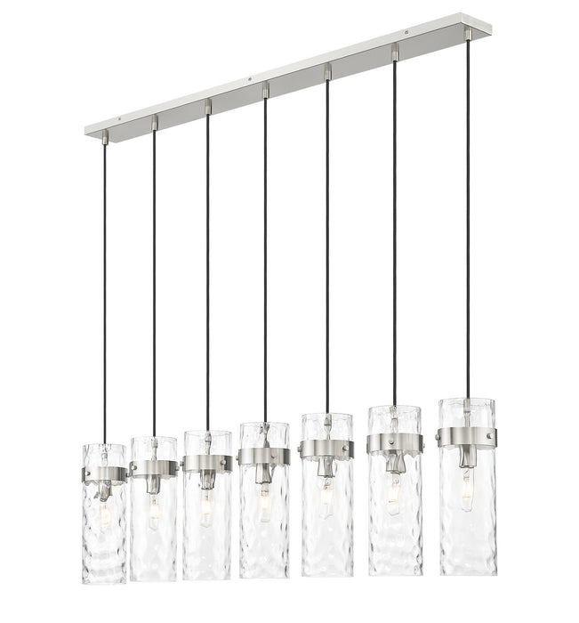 Z-Lite 7002P5-7L-BN Seven Light Linear Chandelier, Brushed Nickel