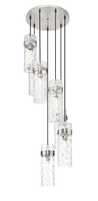 Z-Lite 7002P5-7R-BN Seven Light Chandelier, Brushed Nickel