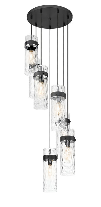 Z-Lite 7002P5-7R-MB Seven Light Chandelier, Matte Black