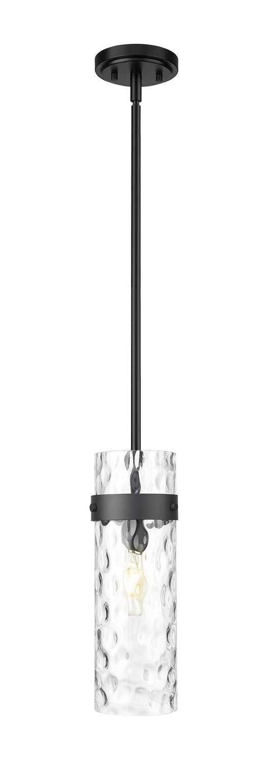 Z-Lite 7002P5-ROD-MB One Light Pendant, Matte Black