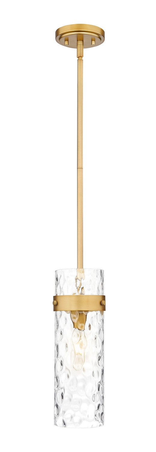 Z-Lite 7002P5-ROD-RB One Light Pendant, Rubbed Brass