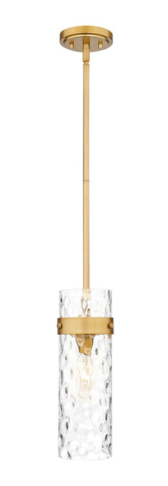 Z-Lite 7002P5-ROD-RB One Light Pendant, Rubbed Brass