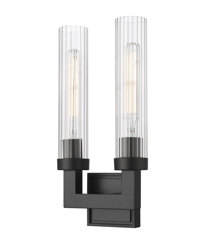 Z-Lite 740-2S-MB Two Light Wall Sconce, Matte Black