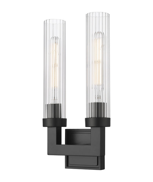 Z-Lite 740-2S-MB Two Light Wall Sconce, Matte Black