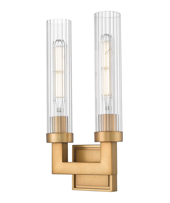 Z-Lite 740-2S-RB Two Light Wall Sconce, Rubbed Brass
