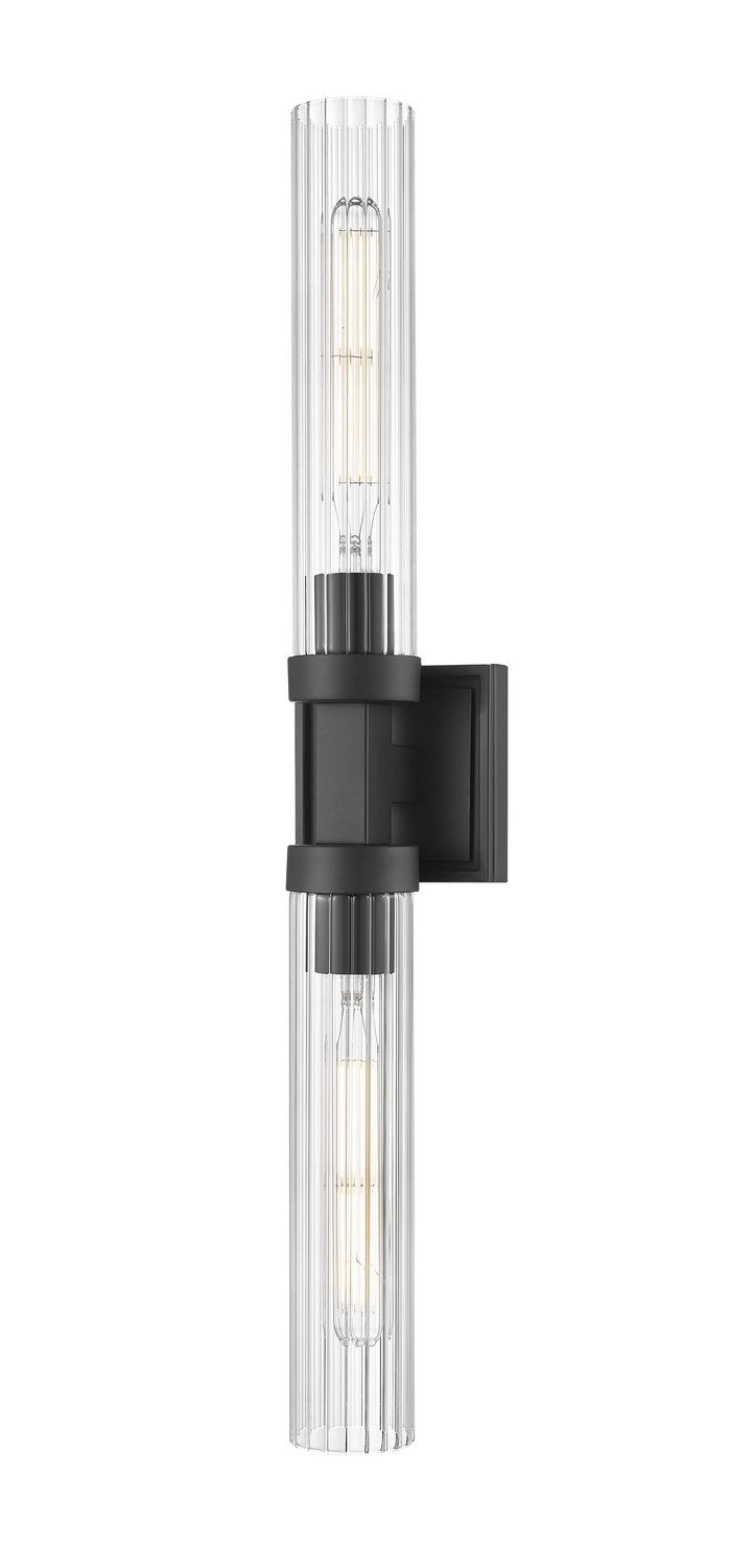 Z-Lite 740-2W-MB Two Light Wall Sconce, Matte Black