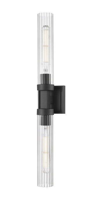 Z-Lite 740-2W-MB Two Light Wall Sconce, Matte Black