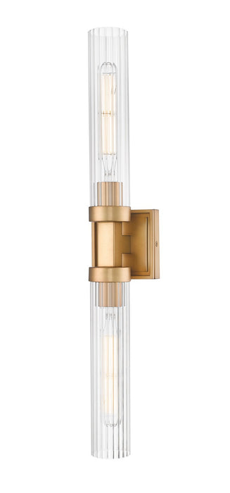 Z-Lite 740-2W-RB Two Light Wall Sconce, Rubbed Brass