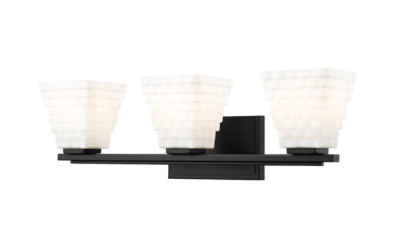 Z-Lite 7514-3V-MB Three Light Vanity, Matte Black
