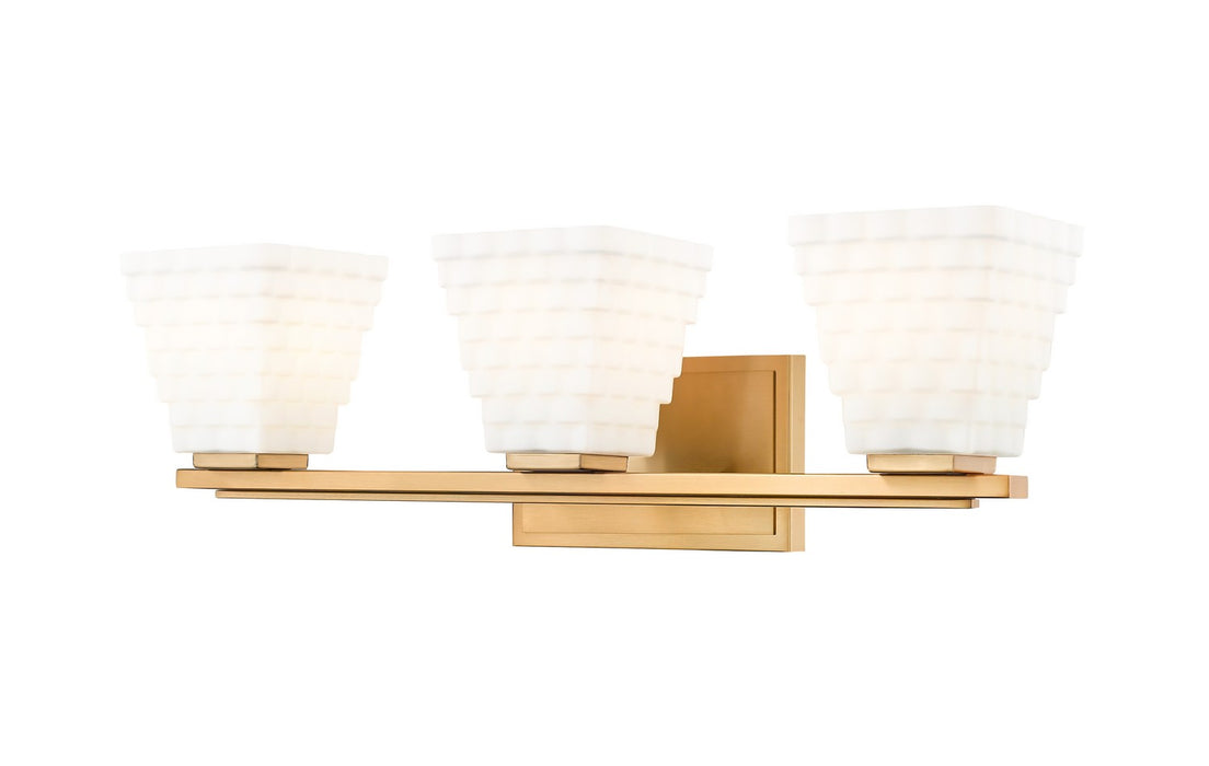 Z-Lite 7514-3V-MGLD Three Light Vanity, Modern Gold
