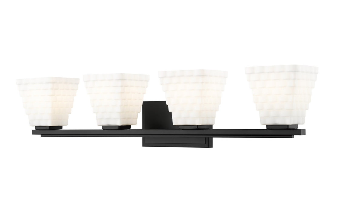 Z-Lite 7514-4V-MB Four Light Vanity, Matte Black