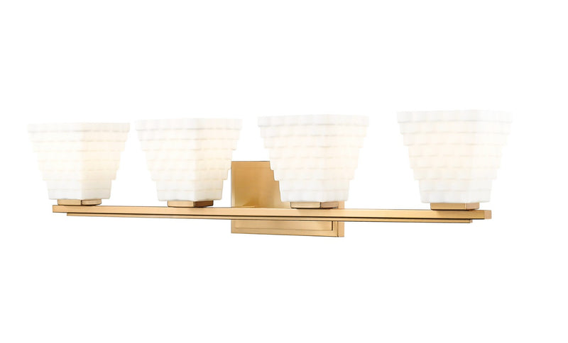 Z-Lite 7514-4V-MGLD Four Light Vanity, Modern Gold