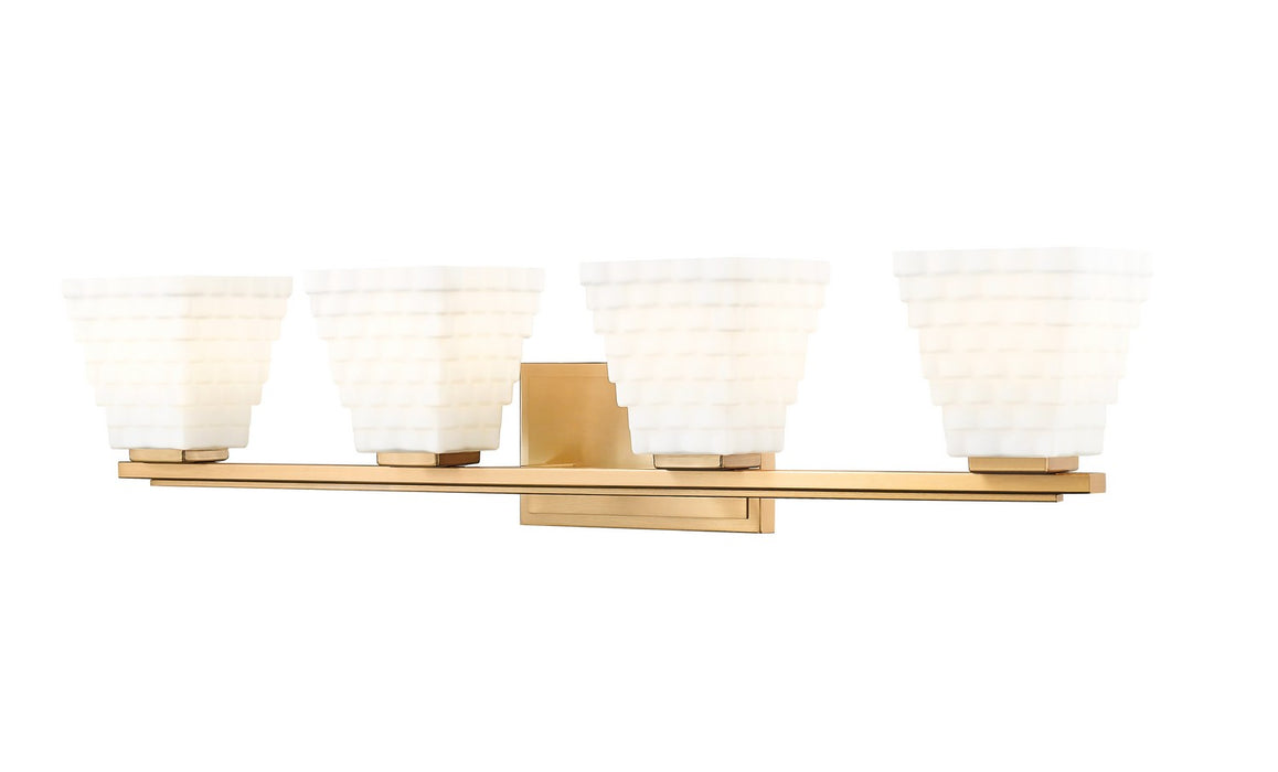 Z-Lite 7514-4V-MGLD Four Light Vanity, Modern Gold