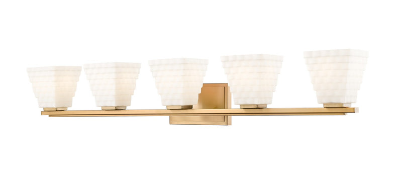Z-Lite 7514-5V-MGLD Five Light Vanity, Modern Gold