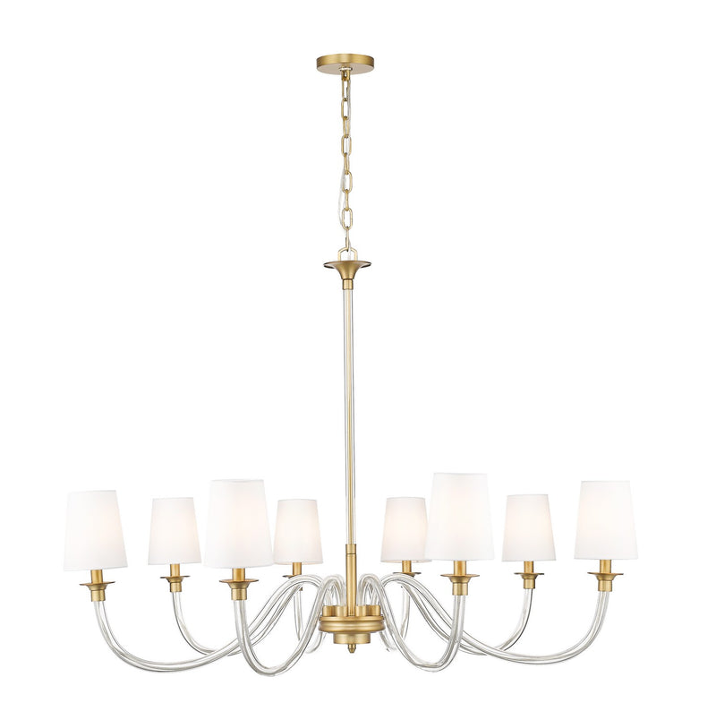 Z-Lite 1950-8RB Eight Light Chandelier, Rubbed Brass