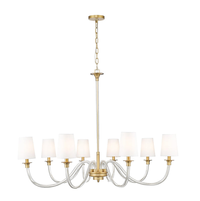 Z-Lite 1950-8RB Eight Light Chandelier, Rubbed Brass